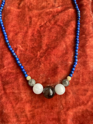 Bubbles Necklace - Lapis