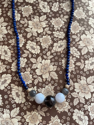 Bubbles Necklace - Lapis