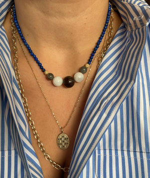 Bubbles Necklace - Lapis