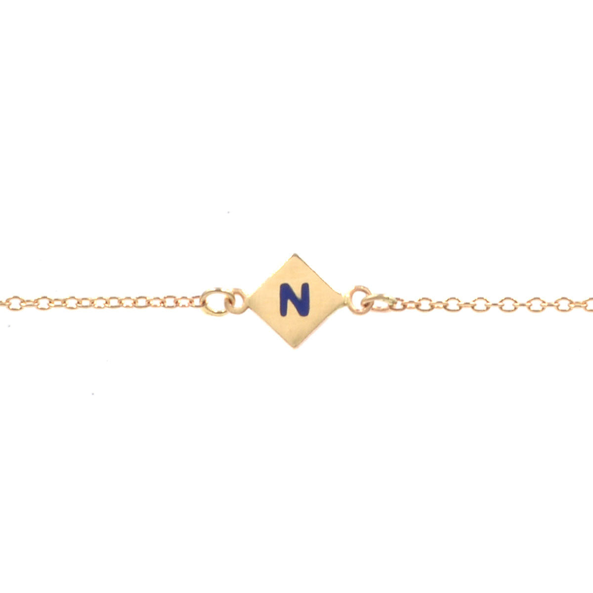 Custom Enamel Initial Shapes Bracelet