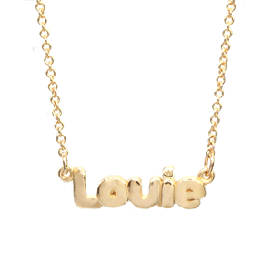 Custom Bubble Nameplate Necklace