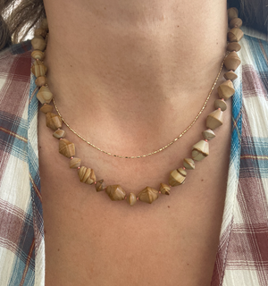 Beaded Vintage Style Scenic Jasper Necklace