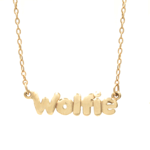 Custom Bubble Nameplate Necklace